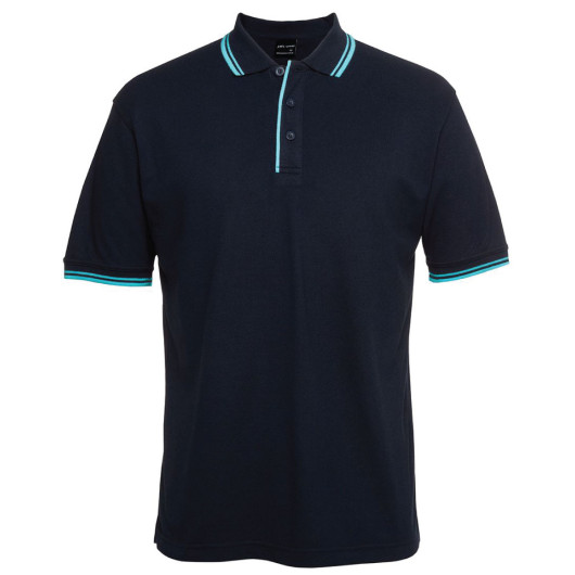 Classic Contrast Polo Navy Aqua